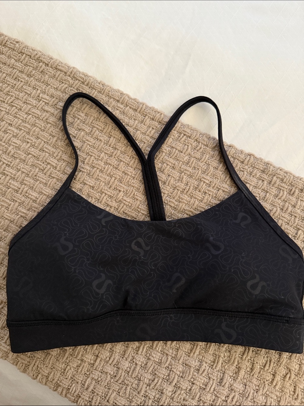 Lululemon new Black limited edition Strappy Sports Bra - size 6